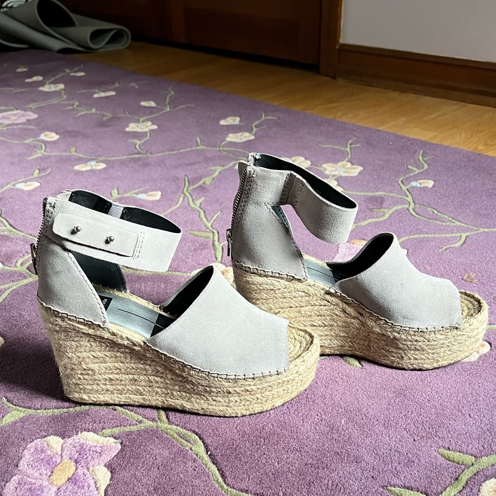 Dolce Vita straw wedge sandal
